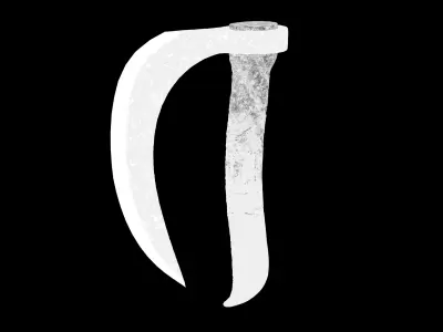Molten Axe weapon Low-poly 3D model