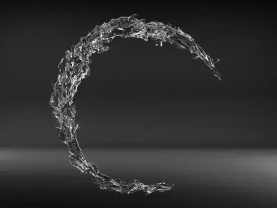 Water splash 3D model purchase