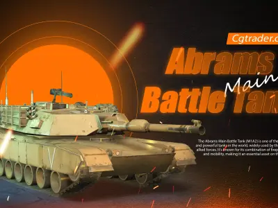 Abrams Main Battle Tank 3D model