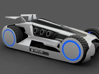 FUTURISTIC RACE CAR Free 3D model