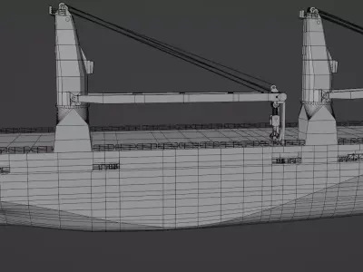 SAL Heavy Lift vessel Low-poly 3D model