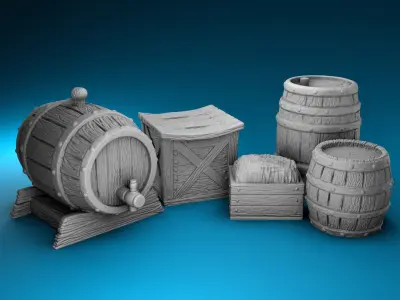 Stylized decor of Middle Ages Set Part 4 3D print model