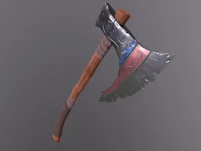 Game-ready Axe Low-poly 3D model