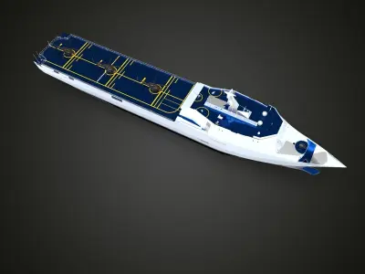 LPD Ship blue 3D model
