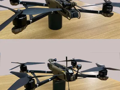 FPV mounts and covers MARK4 V2 10 inch xt60 antenna GoPro  3D print model