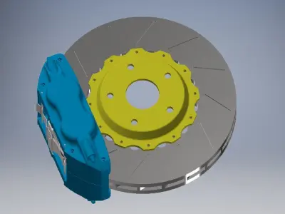 Car Brake Discs Front 3d 3D model