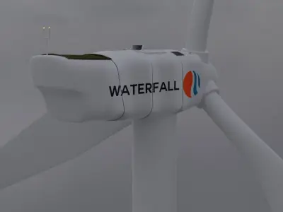 Wind Turbine Low-poly 3D model 9