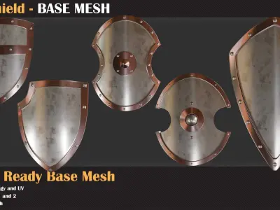 50 Shield Base Mesh - VOL 03  3D model