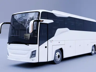 Bus TriunDX  Low-poly 3D model