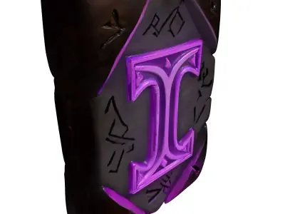 Fantasy Glowing Rune Stone 3D model