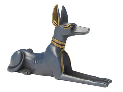 Anubis dog Low-poly 3D model