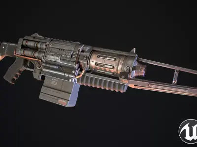 Energy Riffle Low-poly 3D model