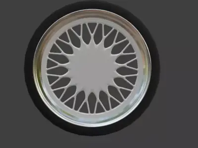 Super RS BBS Wheel Low-poly Low-poly 3D model