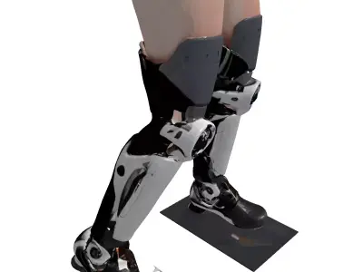 Futuristic Cybernetic Leg Prosthetic 3D model