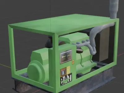 Baterpillar Diesel Generator Free 3D model