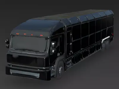 Sleek Mobile Fortress Armored Transport 3D Model Low-poly 3D model
