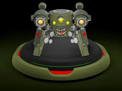 Spider Mech Low-poly 3D model