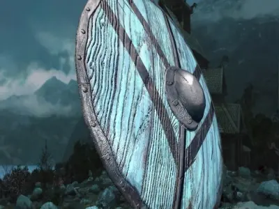 viking shield 3 Low-poly 3D model purchase