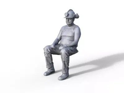 FIGUR BERGMANN BERGARBEITER MINER GAFFER DIORAMA 3D print model from CGTrader