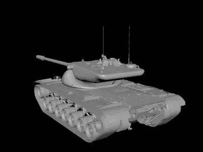 A67 T57  Low-poly 3D model
