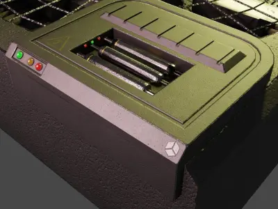 Air Conditioner Low-poly 3D model 6