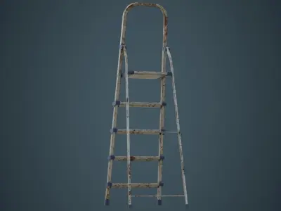 Step Ladder 4B Low-poly 3D model
