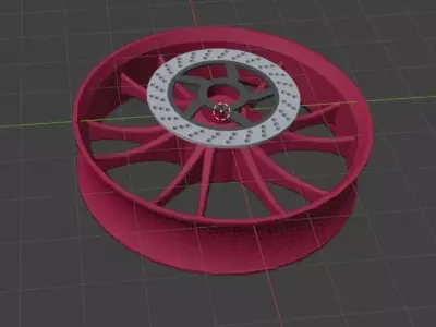 motorcycle wheel rim Free 3D print model