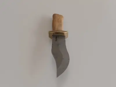 Hounting Knife 01 Low-poly 3D model