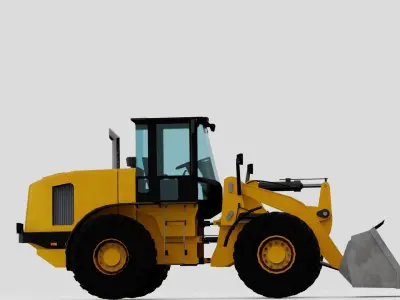 Loader wheel Low-poly 3D model