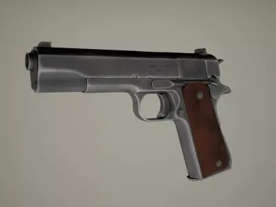 Pistol  M1911 Low-poly 3D model