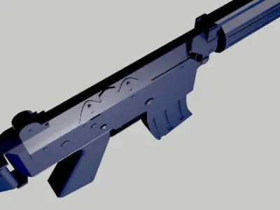 SS-1 Assault Rifle Free low-poly 3D model