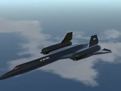 SR-71 Blackbird 3D Model Low-poly 3D model