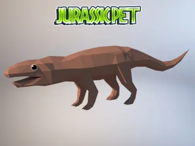Postosuchus jurassic pet Low-poly 3D model