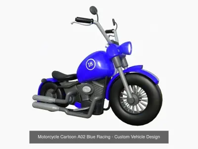 10 Motorcycle Cartoon A Racing Collection - Custom Vehicle 3D Model Pack purchase