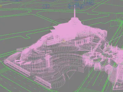 Chinese Style Architecture 3D model 12