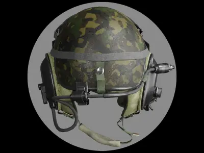 Helmet Vehicle Crewman Military Helmet Low-poly 3D model