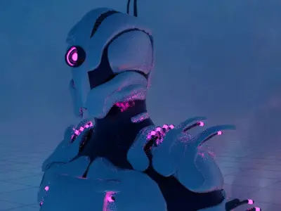 Iron Man Robot Remake Glowing Suit Low-poly 3D model