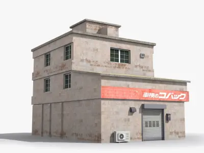Japanese House x17 Low-poly 3D model purchase
