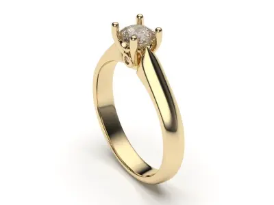 solitaire with ring sizes  8 part S115 3D print model