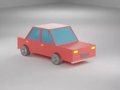 Low Poly Car - 3D model Free low-poly 3D model