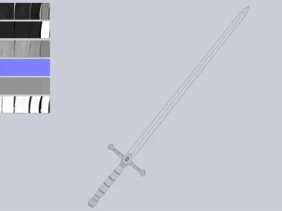 Fantasy rapier Low-poly 3D model purchase