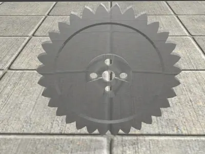 Gear 3D Model wheel Free 3D model