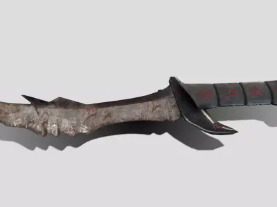 Daedric Dagger Low-poly 3D model