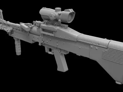 M60E4 air rifle 3D model