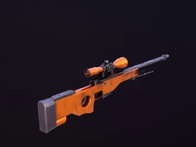 AWP WIP Low-poly 3D model
