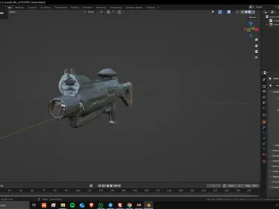 Sci-Fi Assault Rifle 02 Low Poly Game Ready Asset Low-poly 3D model
