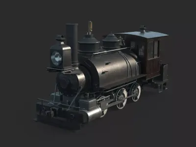 Old style vehicle steam locomotive 6 22 d baldwin  3D model