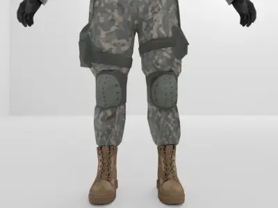 Soldier Low-poly 3D model Low-poly 3D model purchase