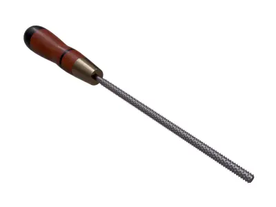 Round Rattail Wood Course Cut Rasp   3D model