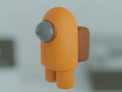 Among us 3d rigged 3D model